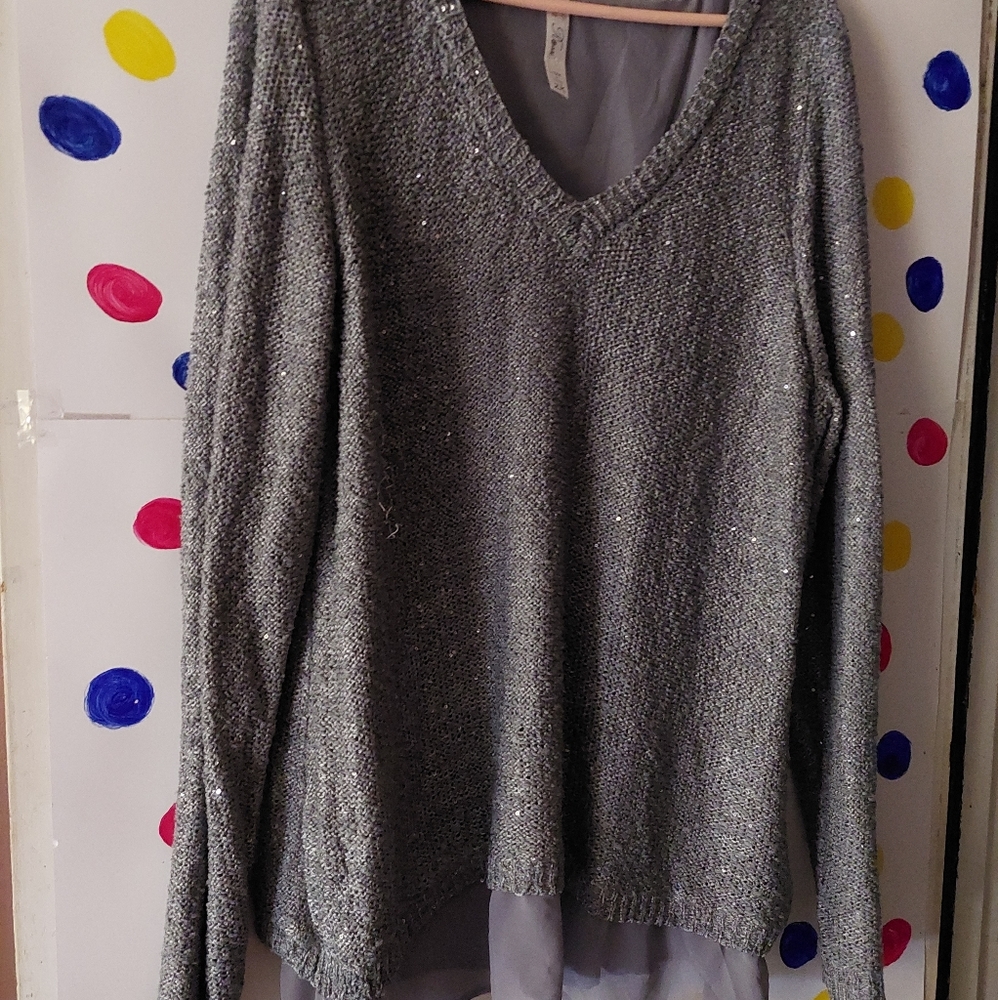 Gray Sparkle Sweater